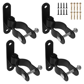 4 Pairs Wall Mount Gate Hinge, 1-5/8'' Heavy Duty Pipe Gate Hinge Set for Farm Gate Chain Link Fence Frame Hinge (Screws Included)