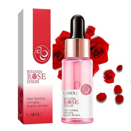Suero Hidratante Facial De Rosa, Esencia Suave Antiedad Y Antiarrugas. Mejora La Piel Del Rostro. Cuidado Diario: Ilumina, Hidrata, Reafirma Y Revela Una Piel Radiante.