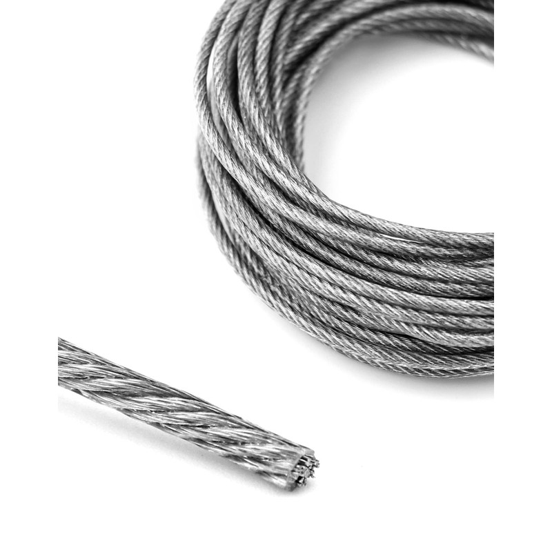 QWORK QWORK? Garden Wire 6M/2mm Stainless Steel Metal Cable Wire
