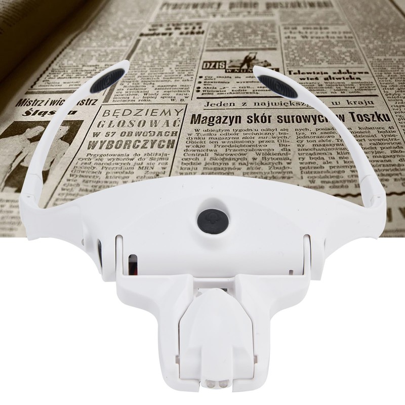Head Magnifier LED USB Charging Jewelry Magnifying Glass for Painting