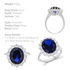 Tuscany Silver Women's Sterling Silver Sapphire and White Cubic Zirconia