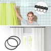 24 Pack Black Shower Curtain Rings Rustproof Metal Shower Hooks