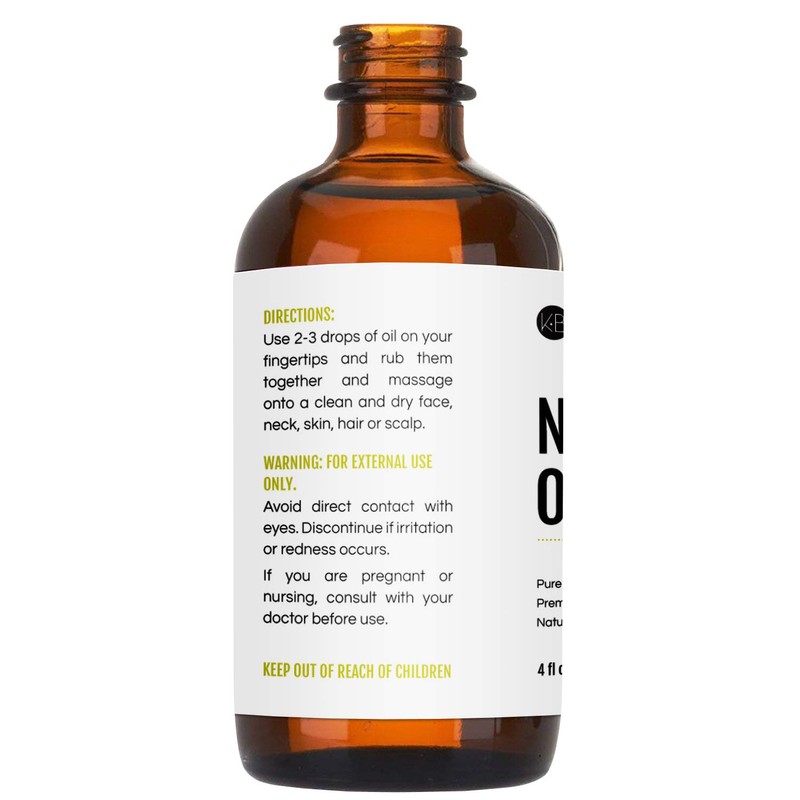 Neem Oil (4oz) by Kate Blanc. USDA Certified Organic, Virgin,