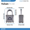 Squire Heavy Duty Padlock (Vulcan P4/40) - Toughest Open Shackle