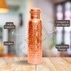 Copper Water Bottle 34OZ - 100% Handcrafted Solid Pure Hammered