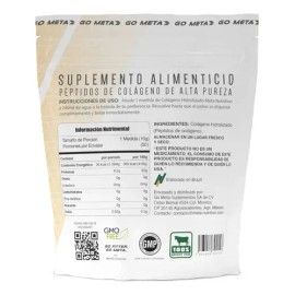 Colageno Hidrolizado Meta Nutrition 500 Gr, 50 Porciones Sin sabor