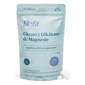 Fit Citrato Glicinato Magnesio 220 Cápsulas 496 Elemental Por Dosis Complex Alta Absorción Apoya Sueño Relajación