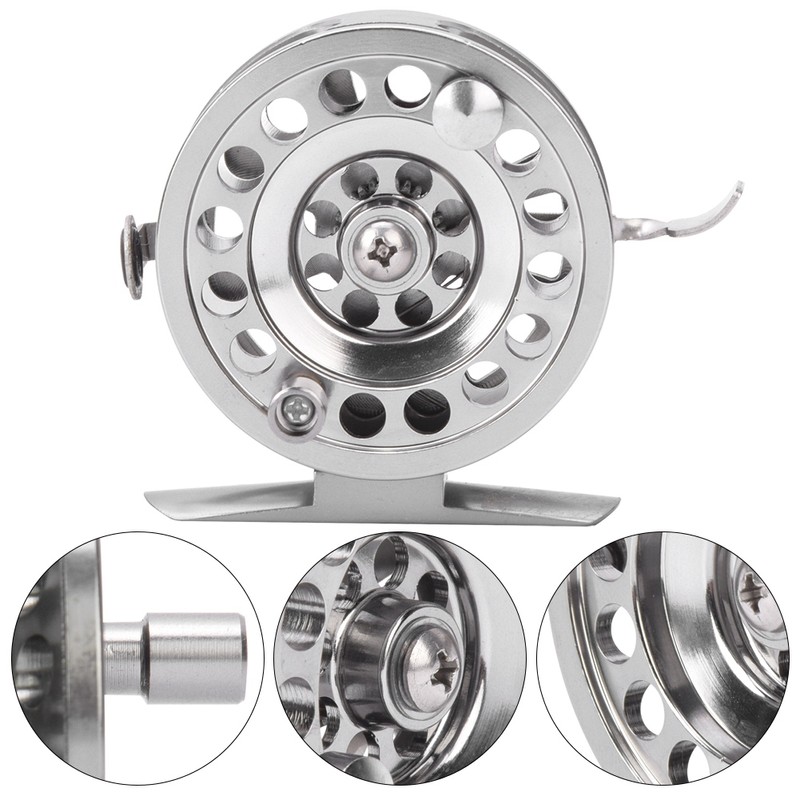 Outdoor Metal Ice Fishing Rod Front Wheel Right Hand Reel