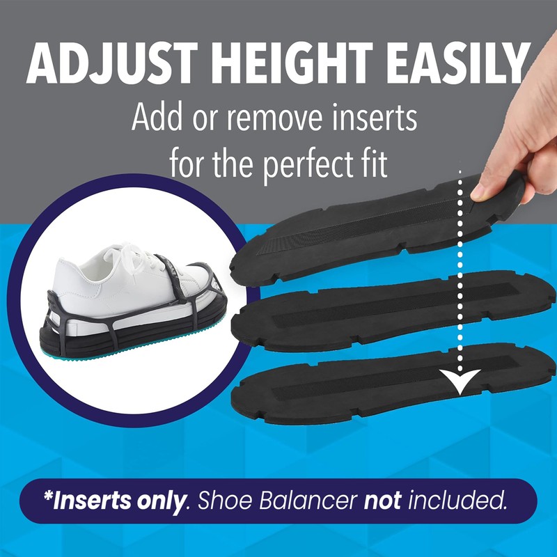IMPRESA 3 Pack Shoe Inserts for EVENup Balancer/Leveler - 1/4"
