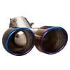 Blueshyhall Exhaust Trim Double Pipe 60 mm, Silencer Car Bent,