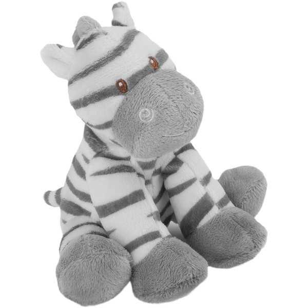 Suki Baby Small Zooma Soft Boa Plush Rattle with Embroidered