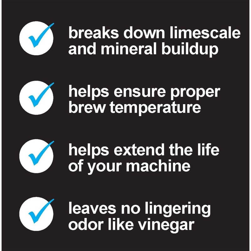 Descaler & Cleaner for Coffee, Expresso Equipment & Kettles by