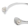 Annie Oak Womens 925 Silver Open Shell Bangle Bracelet