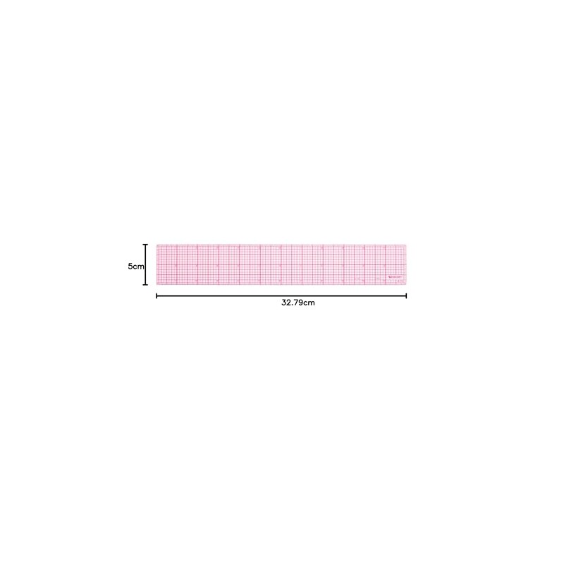 Westcott 8ths 12-Inch Beveled Transparent Ruler (B-70)