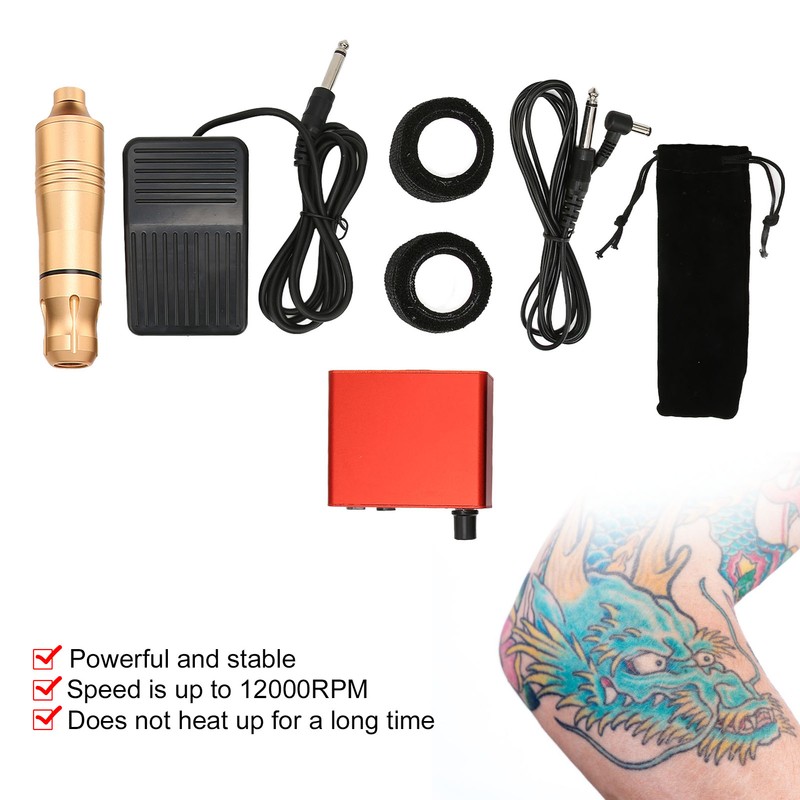 Complete Tattoo Kit Rotary Pen Tattoo Machine Tattoo Power Supply