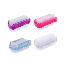 AIMALL 4 PCS Nail Brush Set, Two Sided Hand Fingernail Scrub Brush with Soft and Stiff Bristles, 3.35x1.38x1.57 Inches