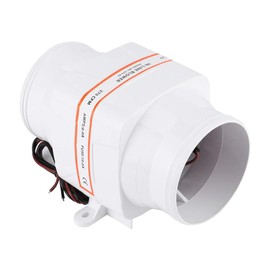 EVGATSAUTO Bilge Air Blower, 4 Inch 12V 270CFM White In-Line Marine DC Electric Fan Boat Accessories Bilge Air Blower