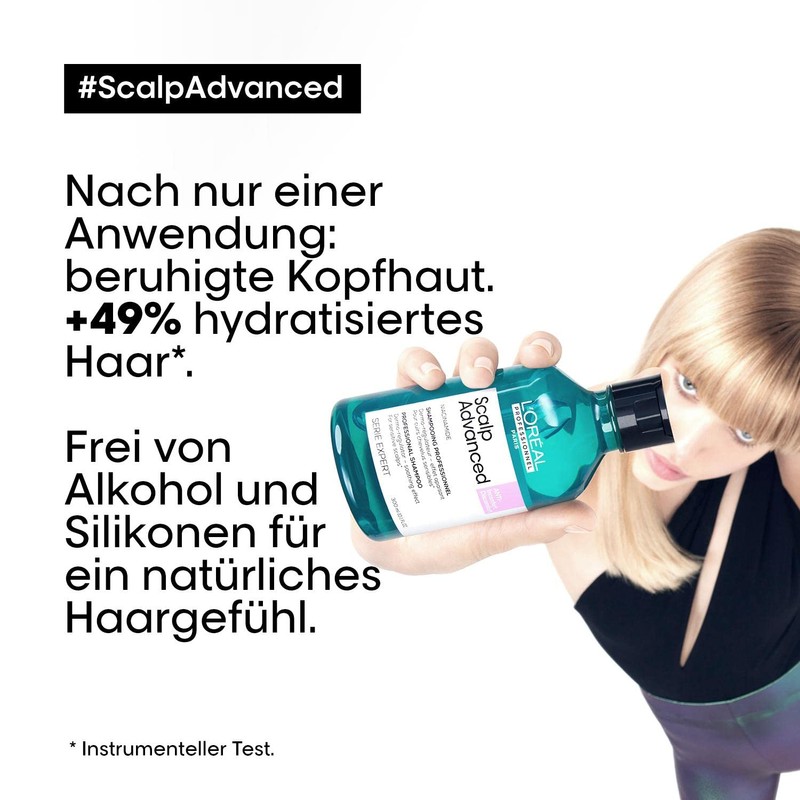 L'Oréal Professionnel Hair Shampoo for Soothing Sensitive Scalp, Scalp Advanced,