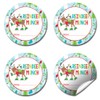 Reindeer Munch Christmas Holiday Sticker Labels, 40 2" Party Circle
