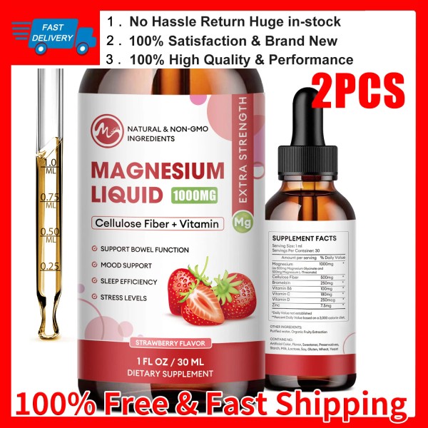 Minch 2 Packs Premium Magnesium Liquid Drops,Improve Sleep,Promote Nerve Health