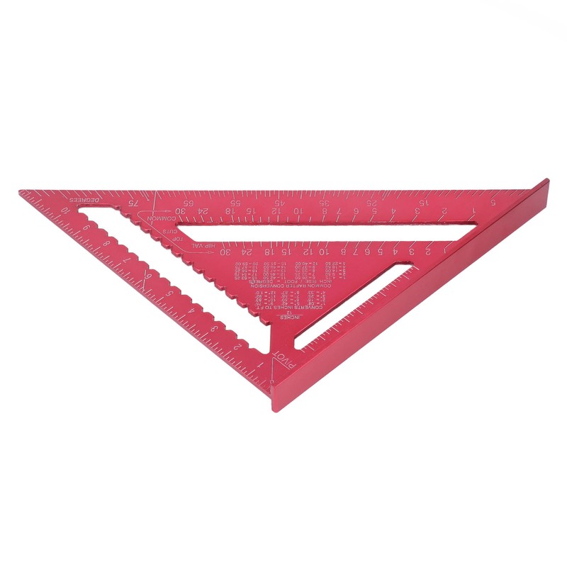 Woodworking Triangle Aluminum Alloy Red Corrosion Resistance Clear Scale Carpentry