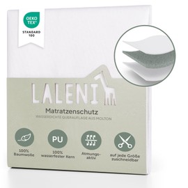 Laleni Inkontinenzunterlage wasserdicht & atmungsaktiv 70x100 cm für Babys | Molton Matratzenauflage 2er Set aus Baumwolle | Matratzenschoner | Inkontinenz Bettunterlage | Wickelauflage 70x100 cm