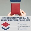 VON HEESEN® Wallets Men & Women, red, with coin pocket,