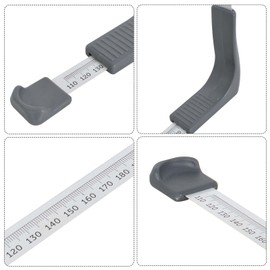 Telescopic Shoe Gauge, 110-320 mm Shoe Measuring Ruler for Measuring Shoe Size, Portable Shoe Sizes, Foot Gauge, Foot and Inner Shoe Measuring Device, Shoe Size Gauge for Children, Adults, Feet, black