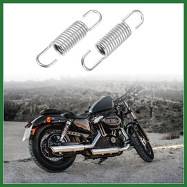Motoforti 10pcs 6cm Length Silver Tone Motorcycle Brake Pedal Return Spring Long-lasting