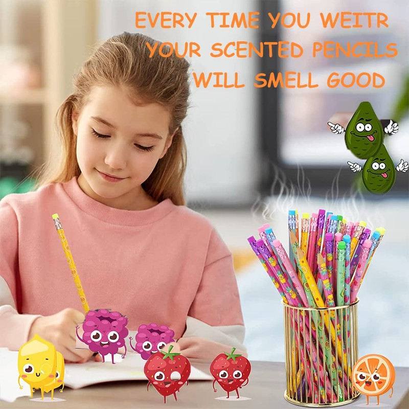 JQSSHXB 40 Pieces Scented Pencils for Kids Scented Pencils with
