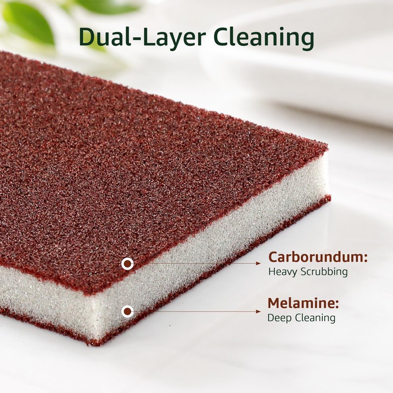 10 Pack Magic Carborundum Sponge Pads Heavy Duty Rust Scrubber