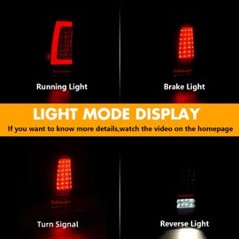 OKSIWA FULL LED Tail Light for 2003-2006 Chevy Silverado,Unique Shaped Design Running light,Turn Signal, Reverse Light, Rear Lights Set, Easy to Install,Waterproof