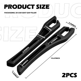 2PCS Car Seat Gap Filler Organizer,Multi-Purpose Car Seat Gap Fillers with Seats Belt Holes & Phone Holder,Universal Console Catcher Between Seats Cars Interior Accessories