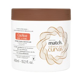 Oboticario Match Hair Cream, Curvas-Cach, Curl ◆ Oboticario MATCH CREME PARA PENTEAR CACHOS CIENCIAS DAS CURVAS 15.7 fl oz (450 ml)