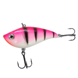 Northland Tackle Rippin' Shad Fishing Hook - Freshwater Fishing Lure for Bass, Walleye, Trout, Crappie, & Others - The Perfect Bait in Any Kit (Glo Tiger Shrimp, 2.6", 5/8 Oz)