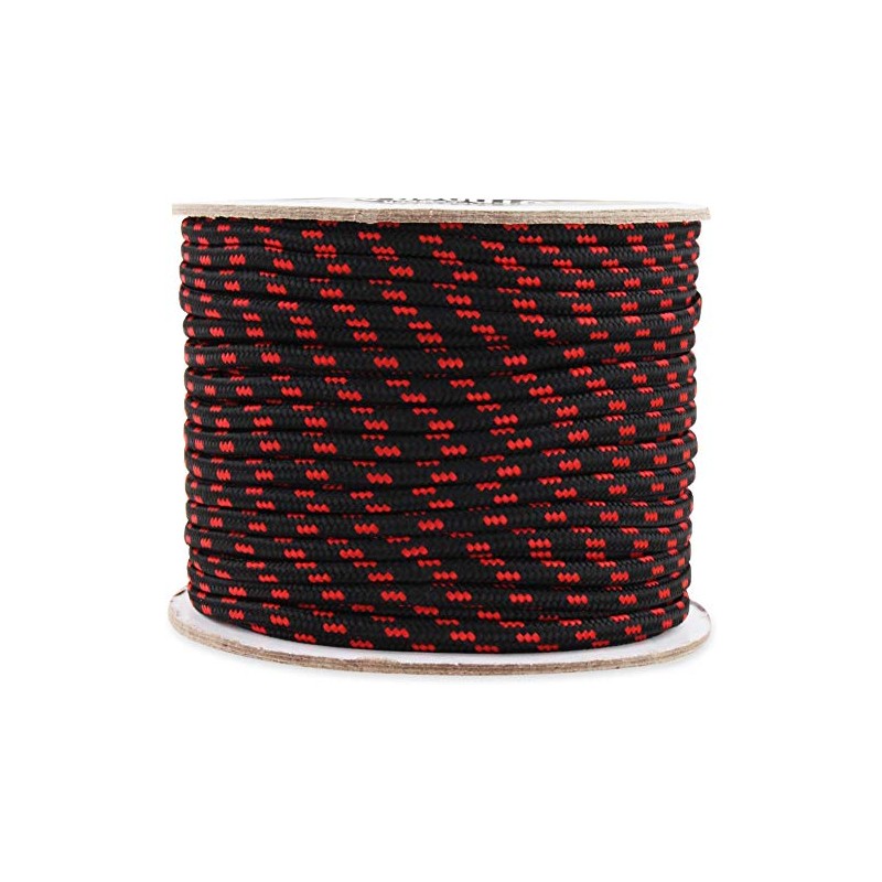 normani All Purpose Outdoor Rope 5mm x 60m Colour Black/Red