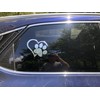 NewL 3D Chrome Cute Dog Paw Footprint Peach Heart Sticker