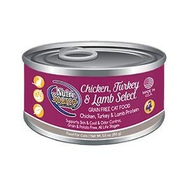 Nutri Source Grain Free Chicken/Turkey/Lamb Select Cat Food 12-5 Oz