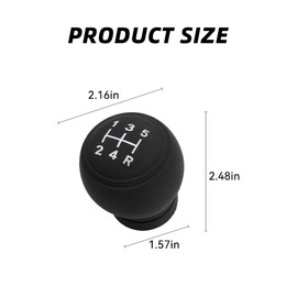 Tioollev Car Gear Shift Knob Cover, Anti-Slip Silicone Vehicle Knob Gear Stick Protector, Automotive Shifter Transmission Protective Cover, Universal Interior Accessories for Most Cars (5-Speed)