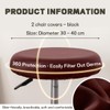 BLPRKOT Set of 2 Stool Covers, Round 30-40 cm, Luxurious