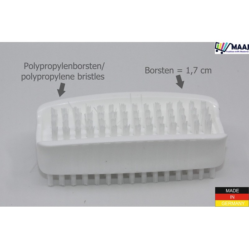 Maaj Nail Brush/Hand Brush Double Sided + Plastic Wall Holder
