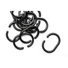 Croydex Matt Black C-Shaped Curtain Ring 12pc
