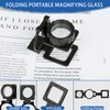 Rongon Pocket Magnifying Glass with Stand, 15X Foldable Magnifier Loupe,