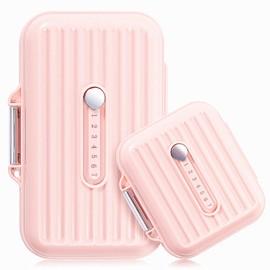 Pillendose, Reise-Pillendose, tragbare Medizin-Organizer-Box (groß und klein), wöchentliche Pillendose für 7 Tage, zur Aufbewahrung von Vitaminen, Fischöl und Nahrungsergänzungsmittel für den