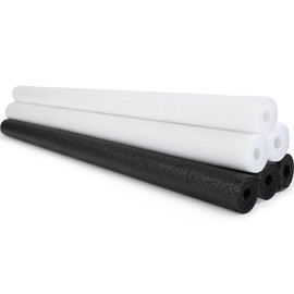 Hollowfly 6 Pack Jumbo Pool Noodles Swimming Floating Foam Tube Extra Large Hollow Bright Swimming Pool Noodles Bulk Heavy Duty for Adults (Black,White,40x1.6inch)