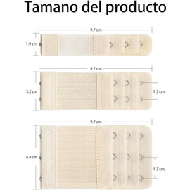 Extensor de Brasier para Mujer, Bra Extender, Lencería Correa Extensión Accesorios, Sostén Extensor Elástico 10 Piezas, Bra Extenders Tipo de 1/2 /3 ganchos, 4 Colores Ganchos para Brasier