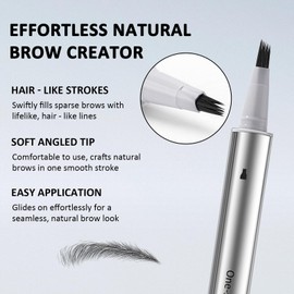 Jutqut Eyebrow Pencils for Women, Waterproof & Long-lasting Angled Microblading Eye Brow Pen, Creates Natural Hairlike Brows, Fills Sparse Areas for Defined Strokes, 01 Black Tea Brown