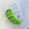 Handmade Emotional Support Worry Worm, Crochet Worry Worm Inspirational Cares,