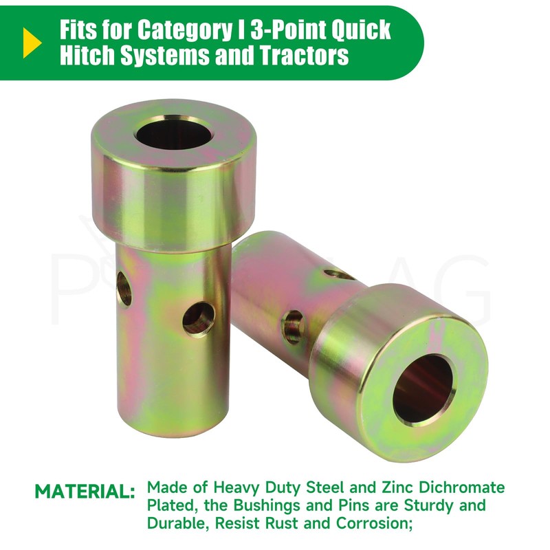 3 Pack TK95029 Cat 1 Quick Hitch Adapter Bushing Kit
