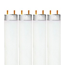 Luxrite LR20752 (4-Pack) F17T8/741 17-Watt 2 FT T8 Fluorescent Tube Light Bulb, Cool White 4100K, 1350 Lumens, G13 Medium Bi-Pin Base